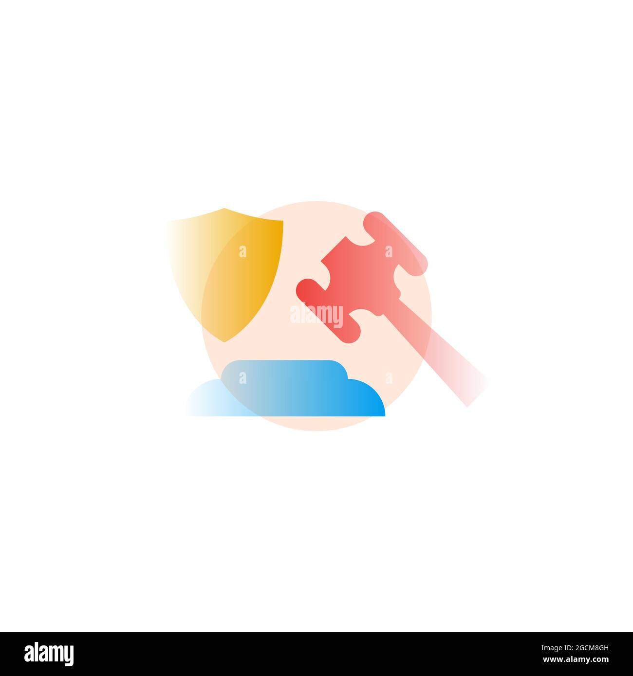 Fine. Vector icon in gradient style. Editable illustration Stock Vector