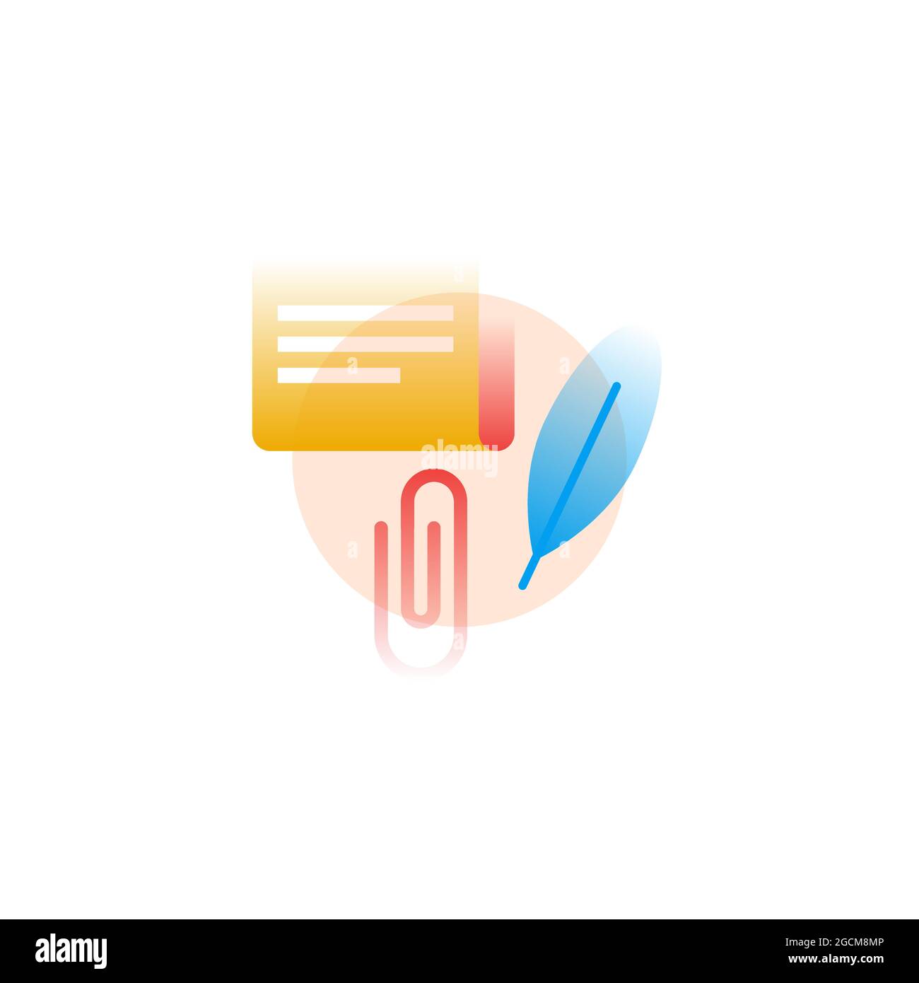 Editorial. Vector icon in gradient style. Editable illustration Stock Vector