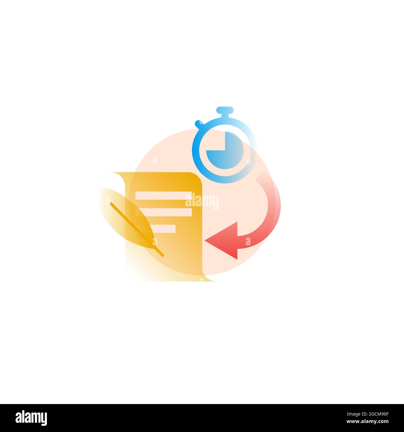 History Vector Icon In Gradient Style Editable Illustration Stock History Vector Icon In Gradient Style Editable Illustration Stock