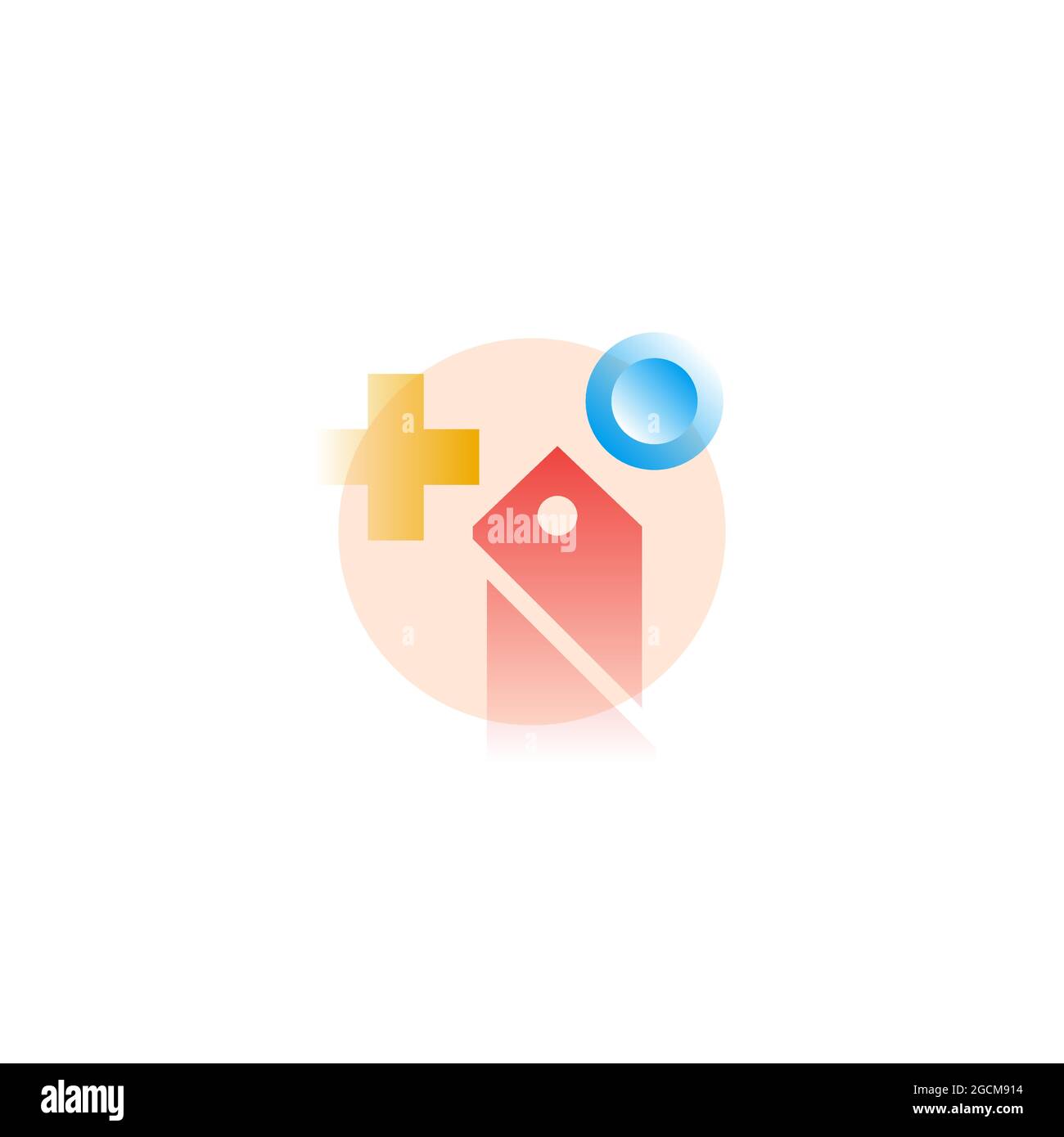 Free. Vector icon in gradient style. Editable illustration Stock Vector