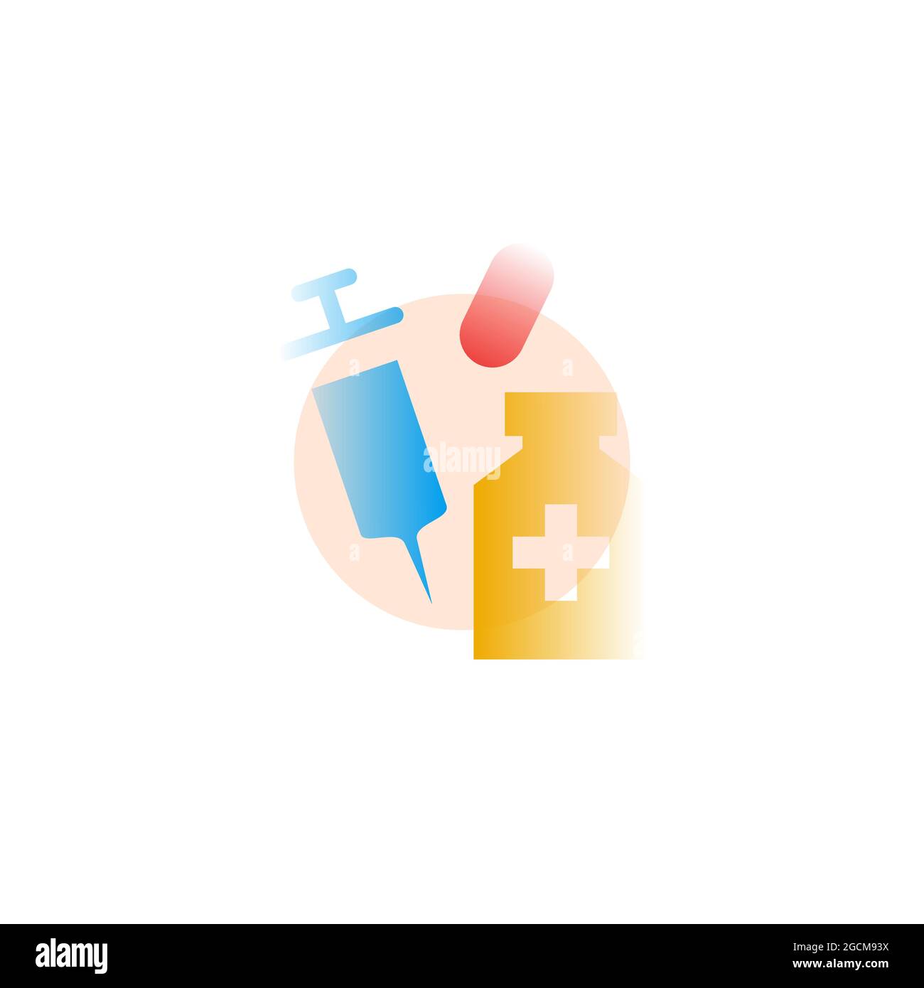 Medicine. Vector icon in gradient style. Editable illustration Stock Vector
