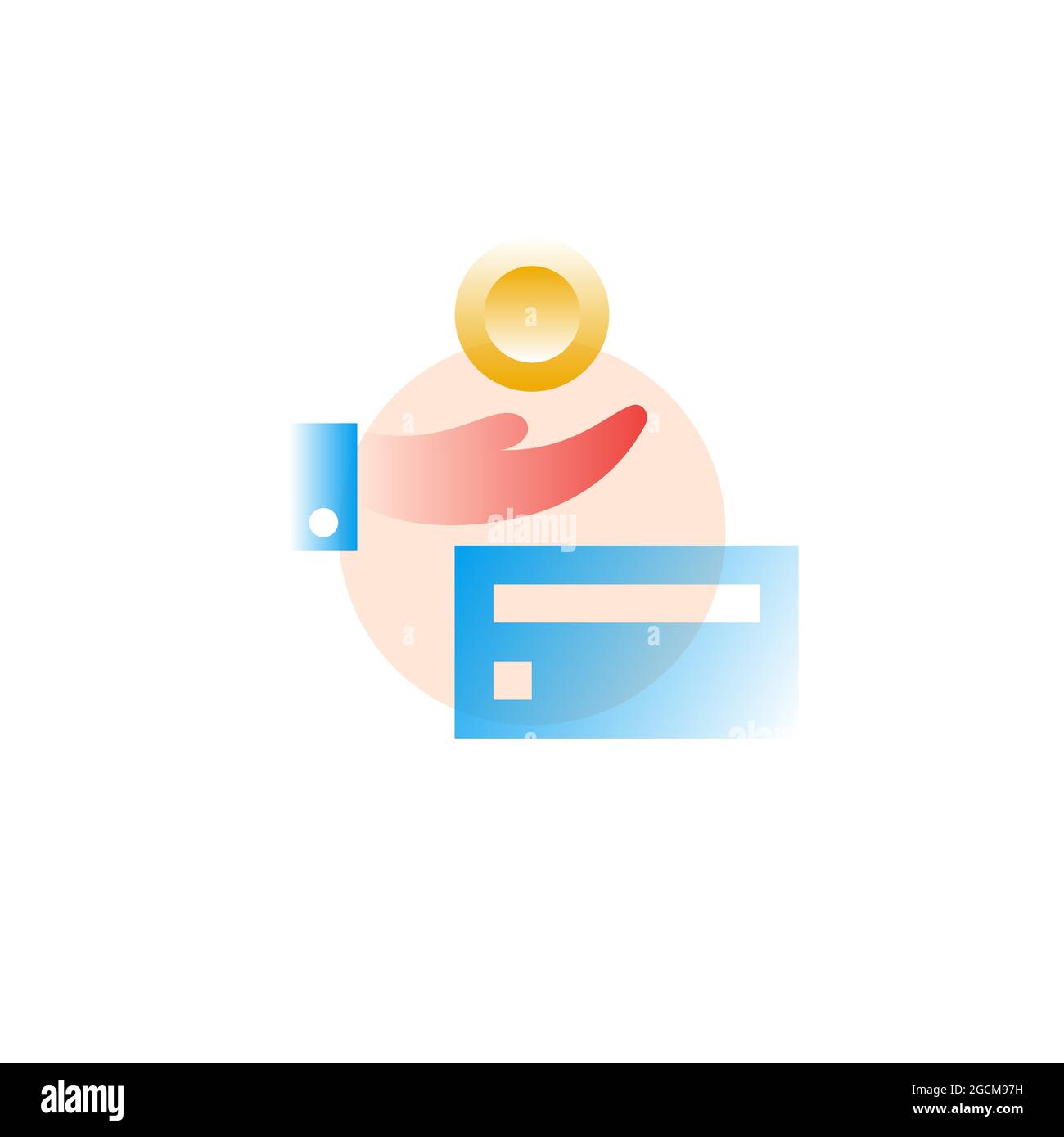 Payment. Vector icon in gradient style. Editable illustration Stock Vector