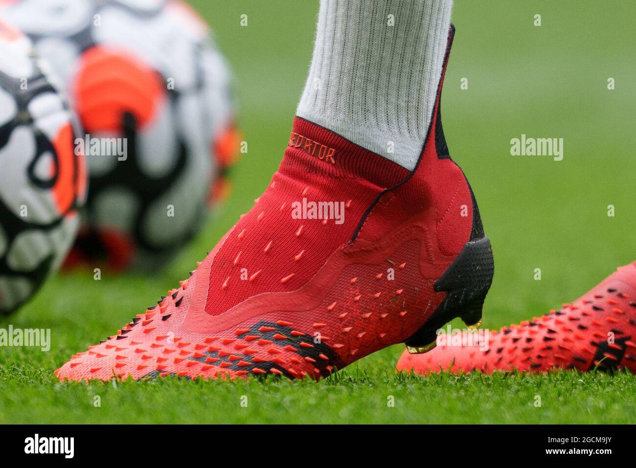 White Hart Lane, UK. 08th Aug, 2021. The Adidas predator football boot of Dele  Alli of Spurs pre match during the 2021/22 Pre Season Friendly 'Mind series  tournament' match between Tottenham Hotspur