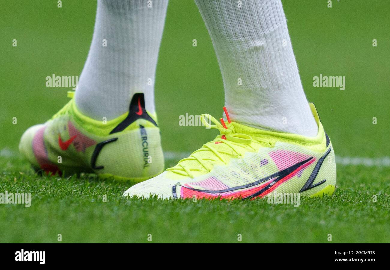 White Hart Lane, UK. 08th Aug, 2021. Nike Mercurial football boots pre  match during the 2021/22 Pre Season Friendly 'Mind series tournament' match  between Tottenham Hotspur and Arsenal at Tottenham Hotspur Stadium,