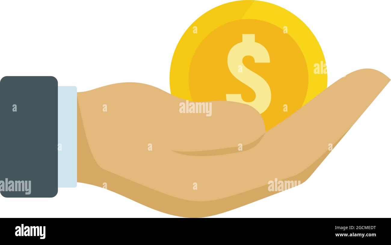Keep money loan safe icon. Flat illustration of keep money loan safe