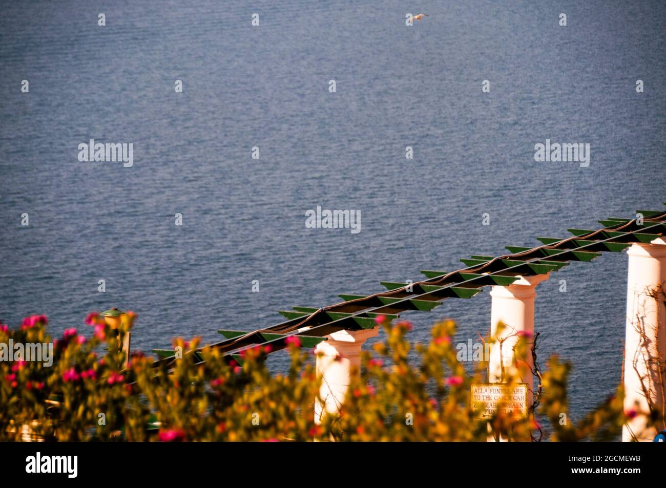 Capri Island off the coast of Sorrento in the Bay of Naples. Stock Photo