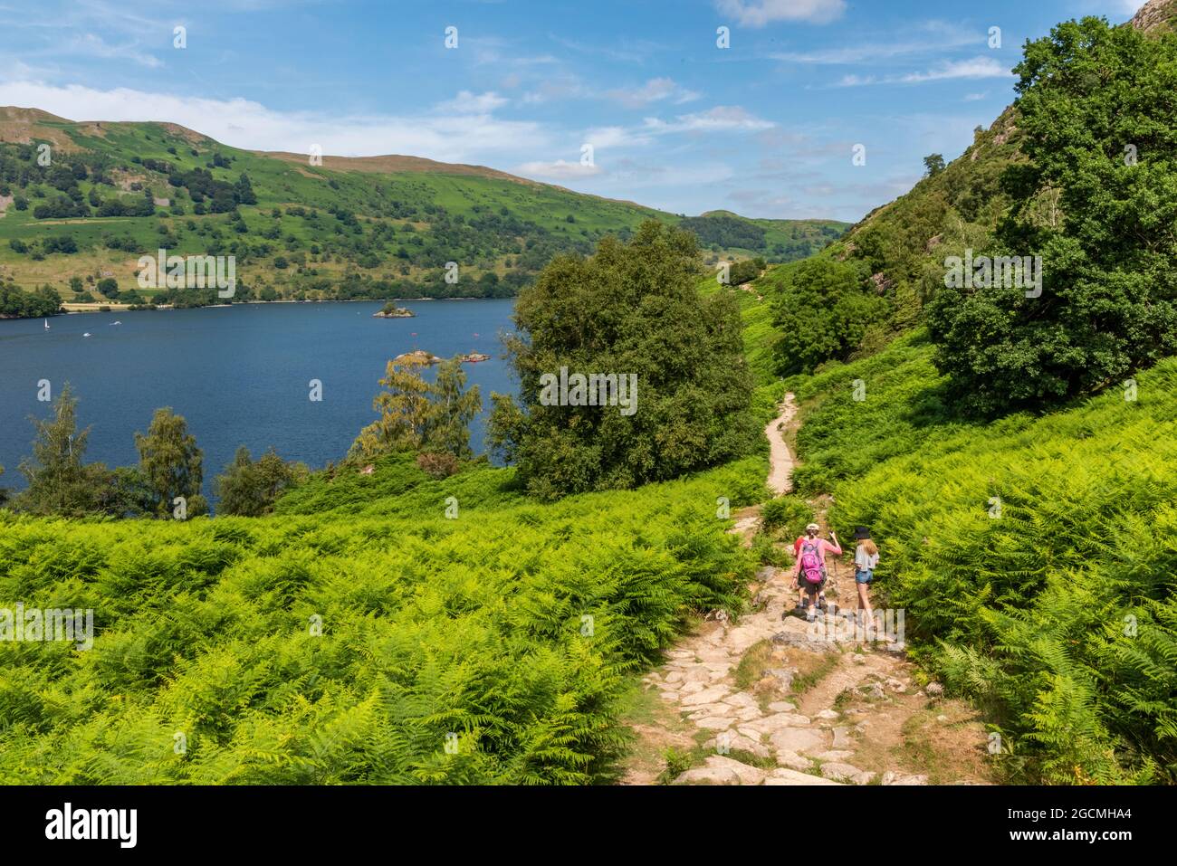 Walking in the Lake District, family walking together in the lakes