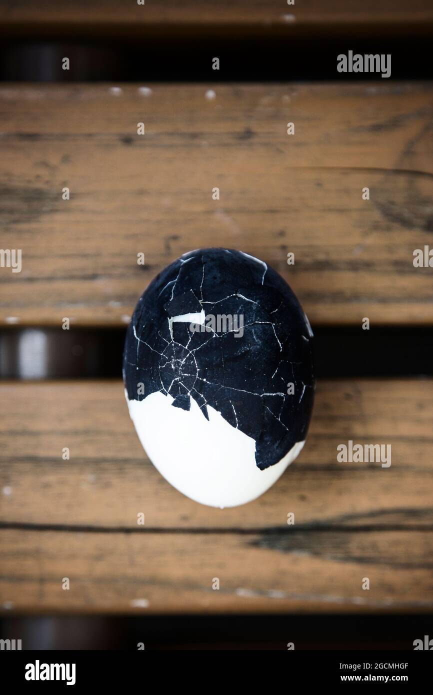 Owakudani black egg from Japan. Those are eggs hard boiled in the hot springs Stock Photo Alamy