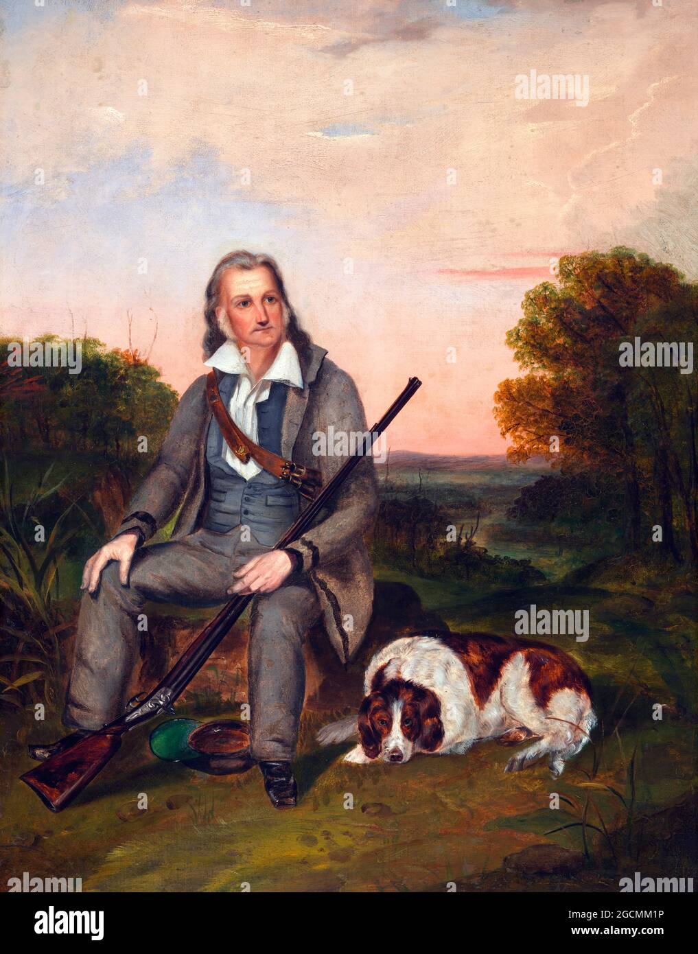 Anonymous portrait of the American naturalist, John James Audubon (Jean-Jacques Rabin; 1785-1851), oil on canvas, 1841 Stock Photo
