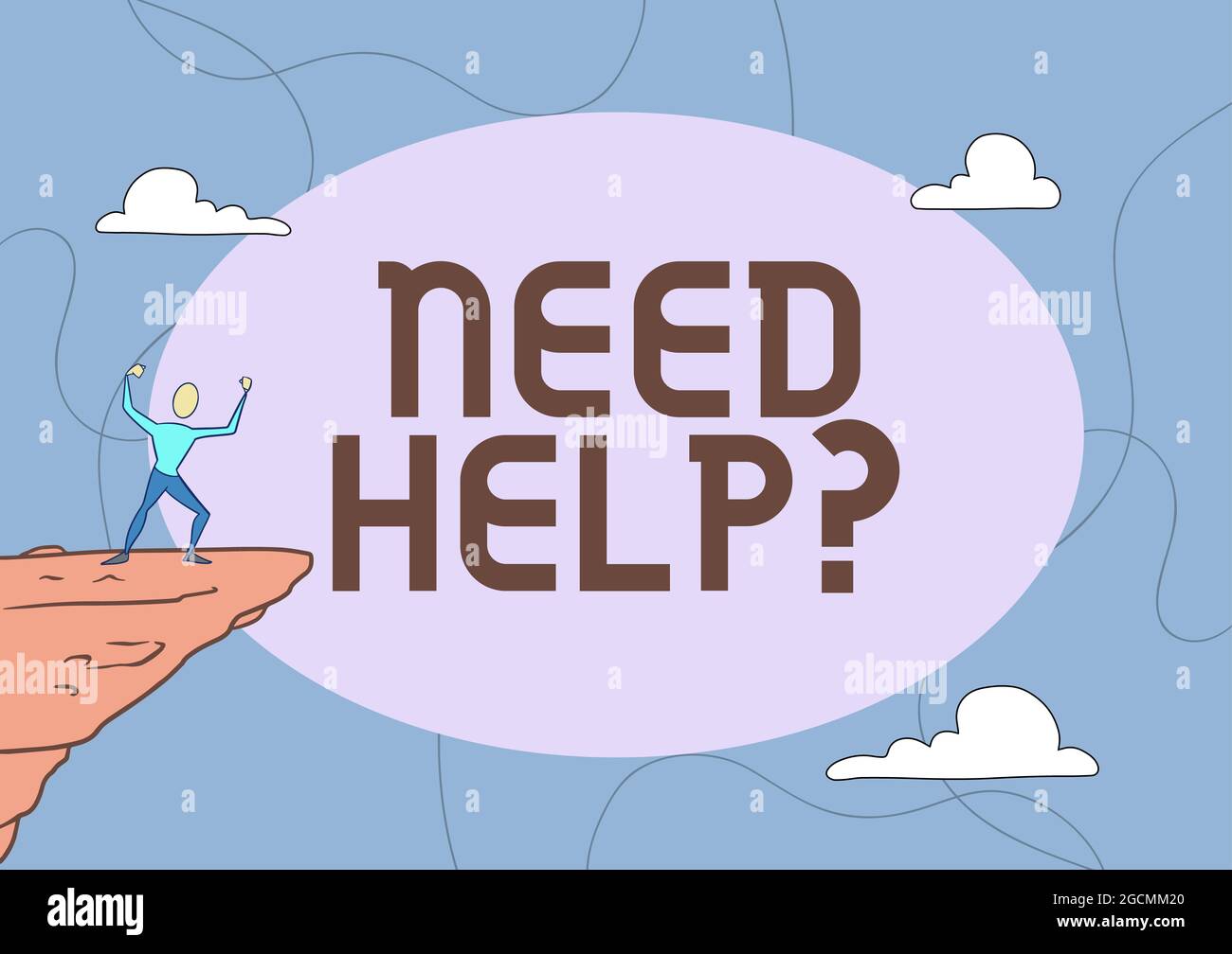 Text caption presenting Need Helpquestion. Business concept to give or ...