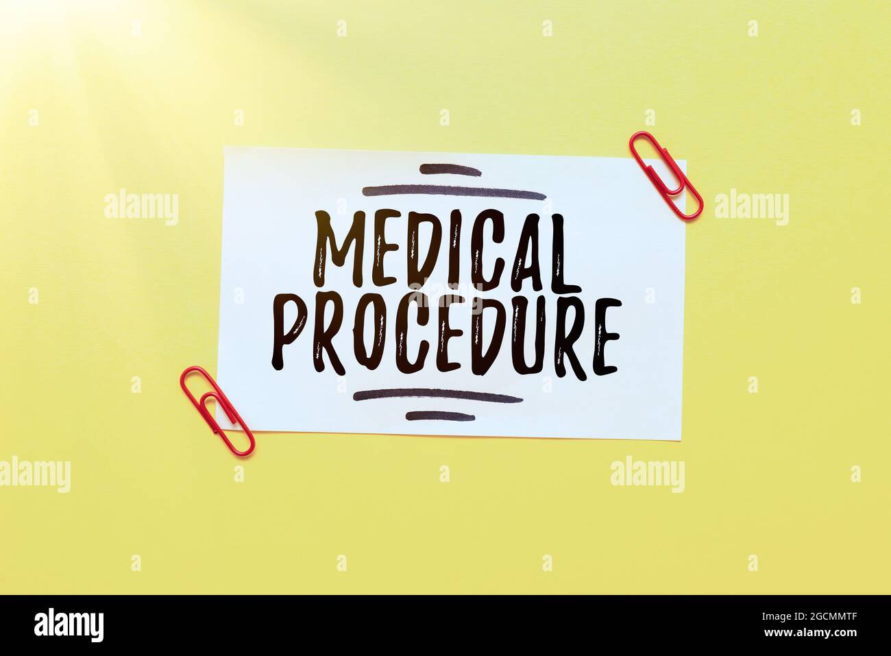 Text sign showing Medical Procedure. Business approach a procedure