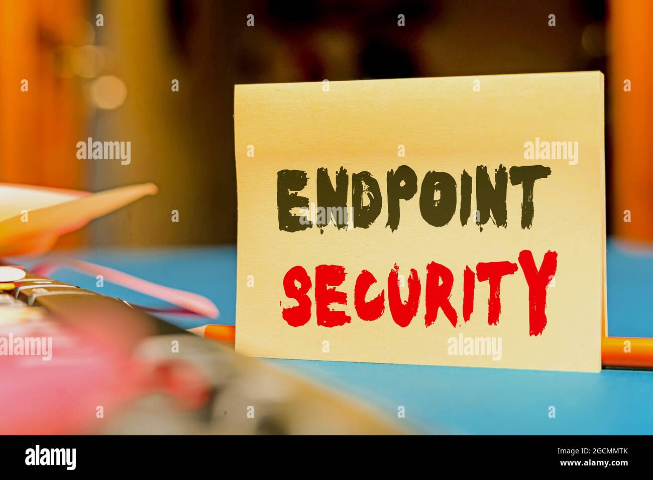 Handwriting text Endpoint Security. Concept meaning the methodology of