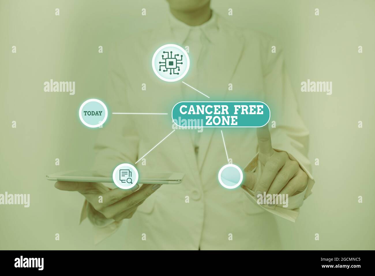 Sign displaying Cancer Free Zone. Concept meaning supporting cancer ...