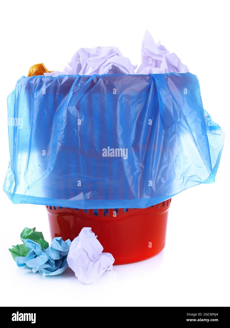 Garbage bin, isolated on white Stock Photo - Alamy