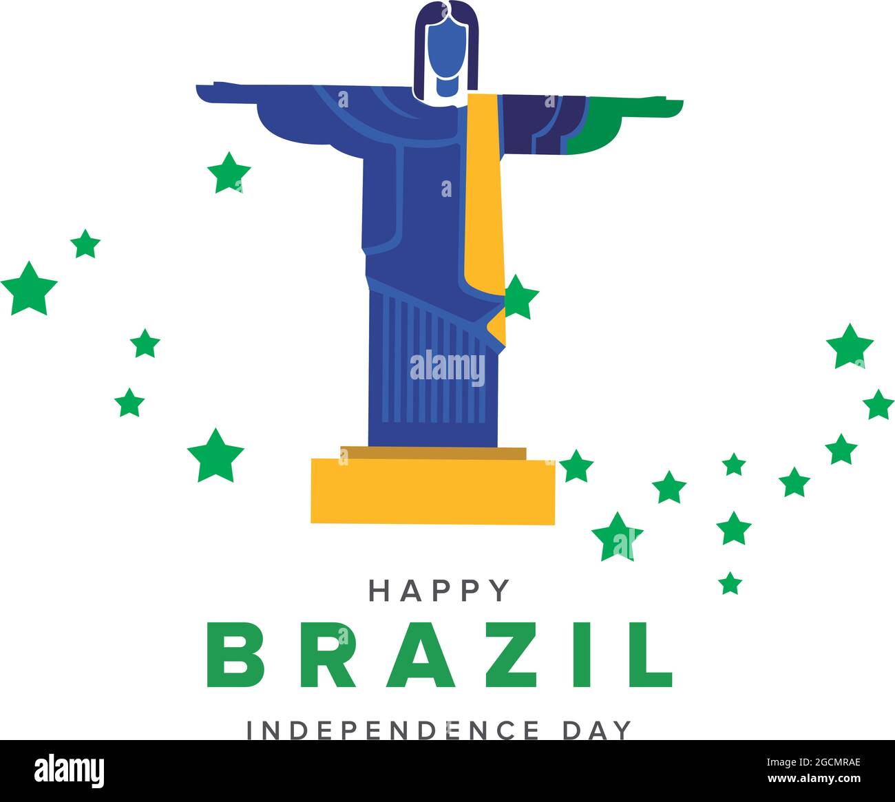 Christ redeemer Brazil Independence day Stock Vector Image & Art - Alamy