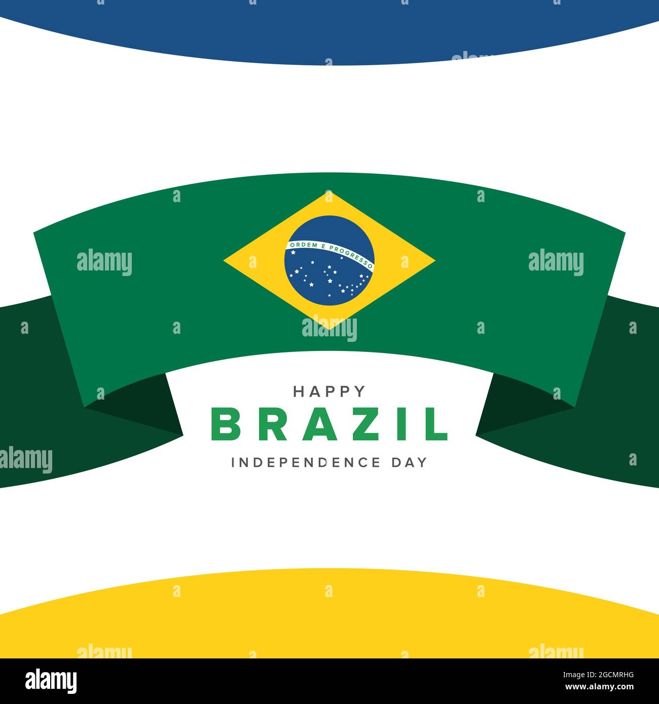 Ribbon flag of Brazil Independence day Stock Vector Image & Art - Alamy