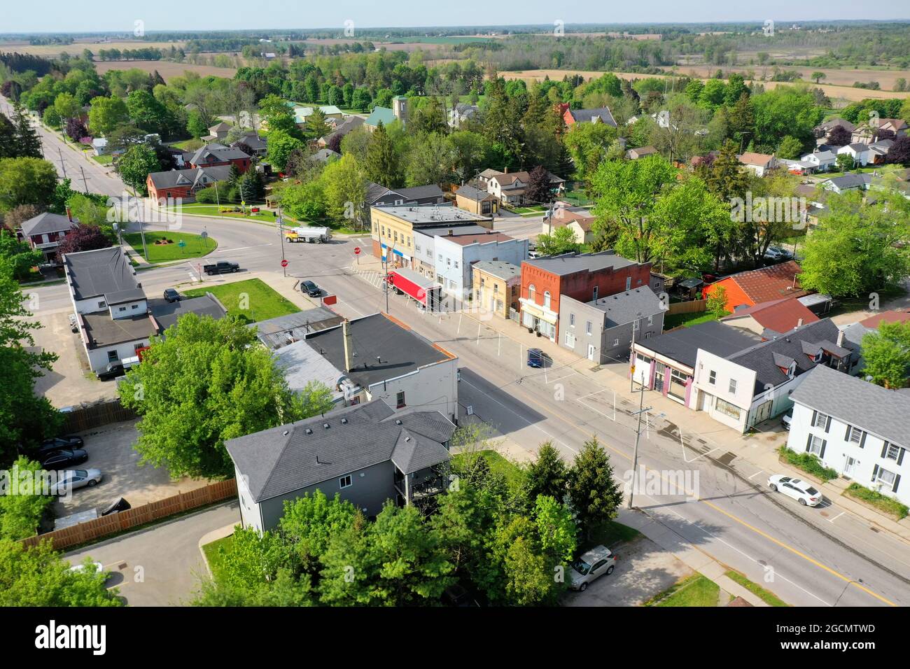 An aerial of Drumbo, Ontario, Canada Stock Photo Alamy