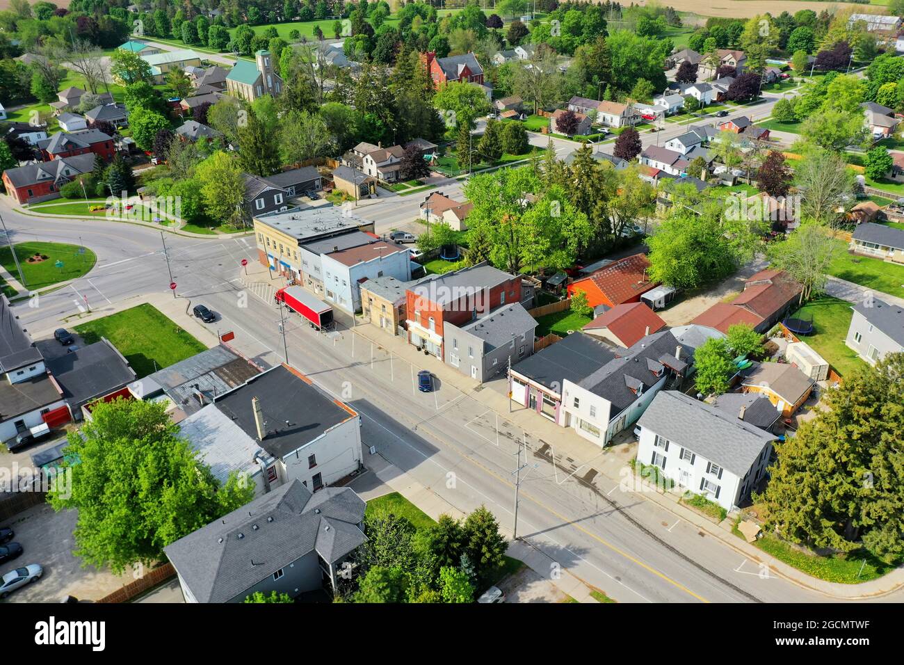 An aerial view of Drumbo, Ontario, Canada Stock Photo Alamy