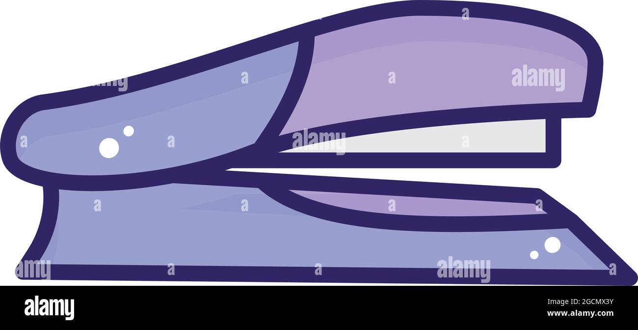 Isolated flat stapler icon school supply icon Stock Vector