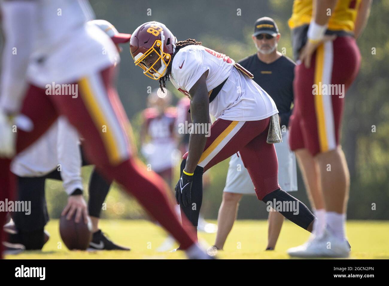 ASHBURN, VA - AUGUST 08: Washington Football Team wide receiver Antonio  Gandy-Golden (11) participates in drills during the Washington Football  Team training camp practice on August 8, 2021, at the Washington Football