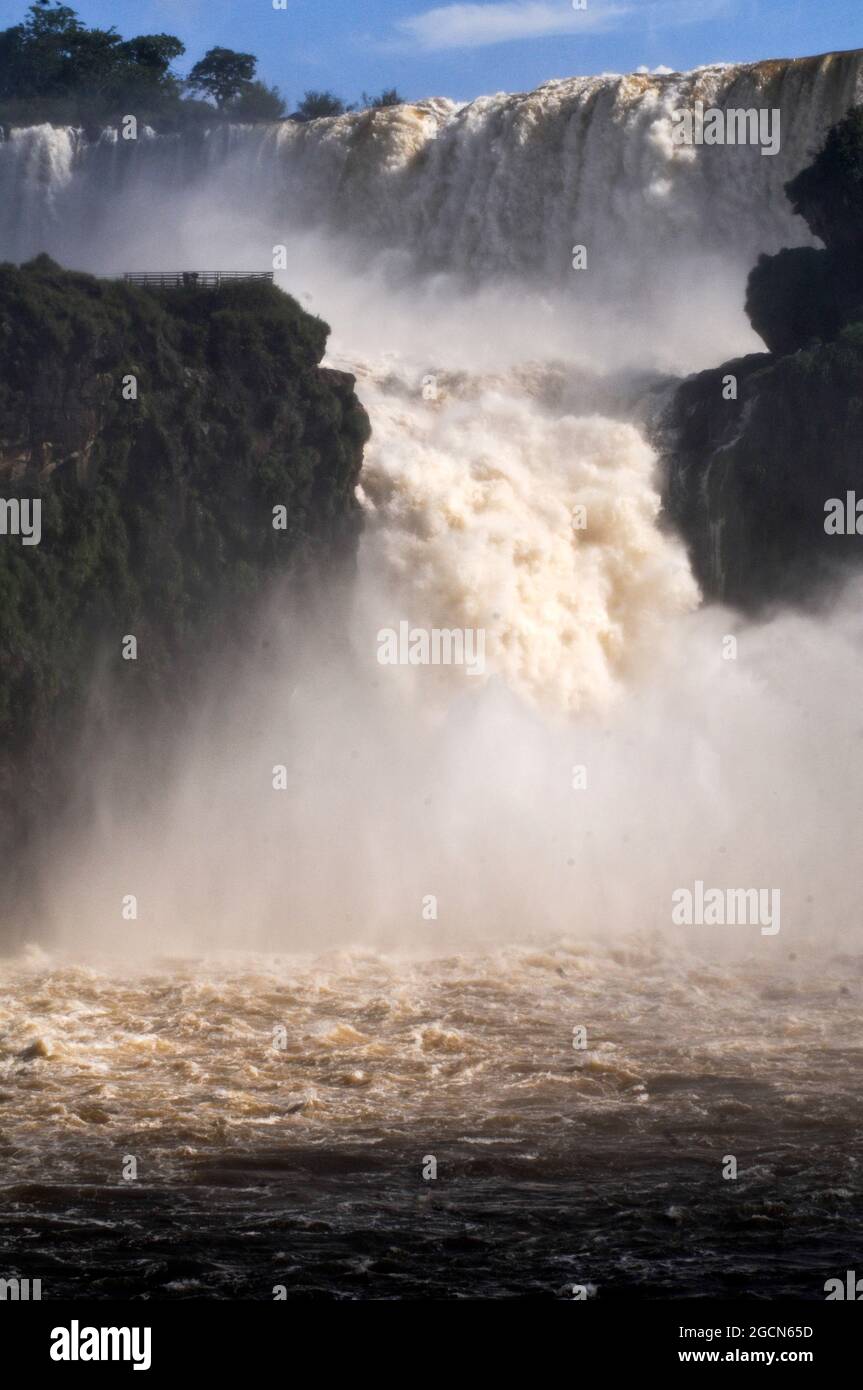 Iguazu Falls and Iguazu River, Misiones, Argentina Stock Photo