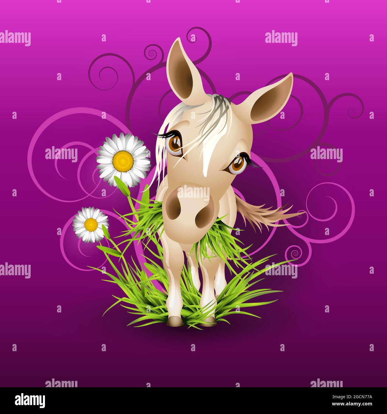 Purple horse Stock Vector Images - Alamy