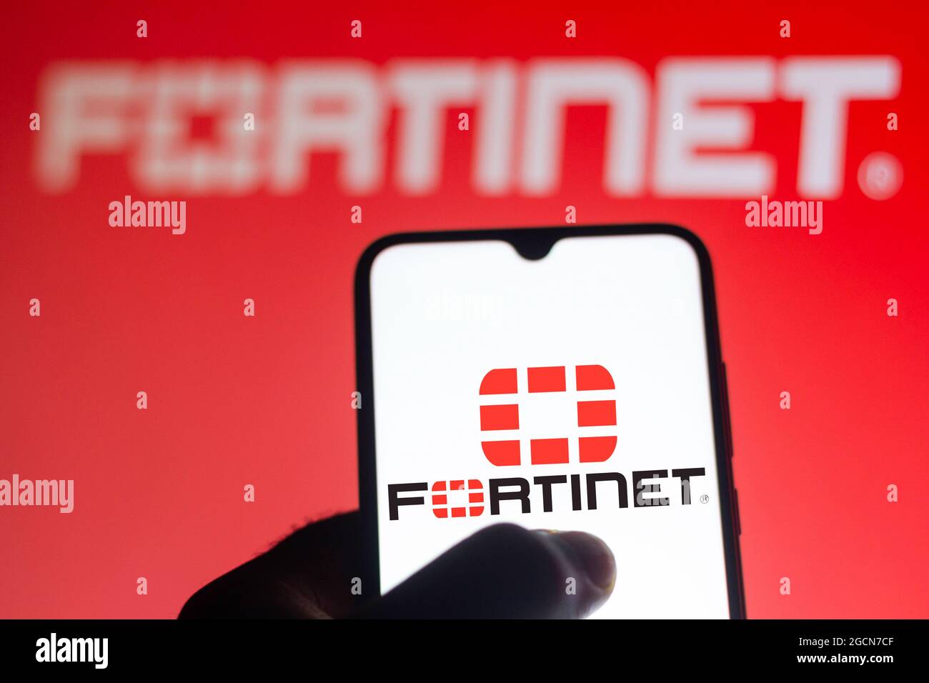 Brazil. 09th Aug, 2021. In this photo illustration, the Fortinet logo seen displayed on a smartphone. Credit: SOPA Images Limited/Alamy Live News Stock Photo