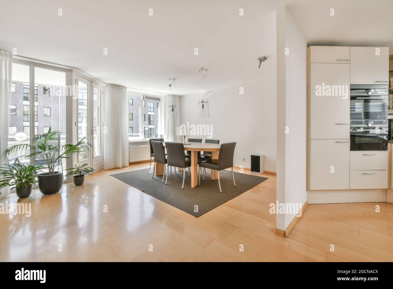 Interior design of bright and beautiful dining room Stock Photo - Alamy
