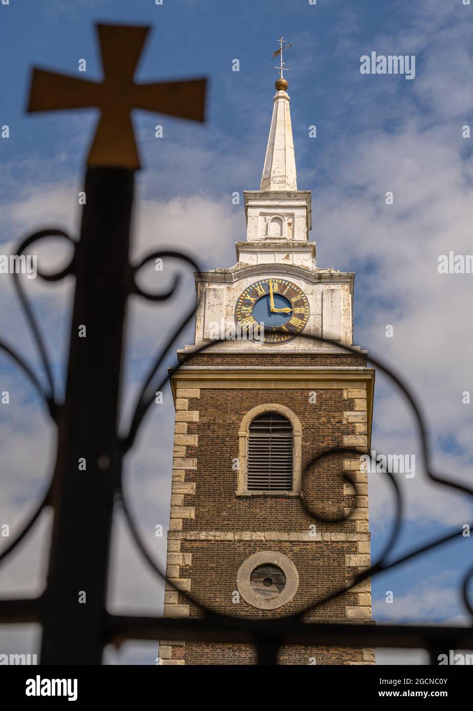 The tower of St church gravesend Stock Photo Alamy