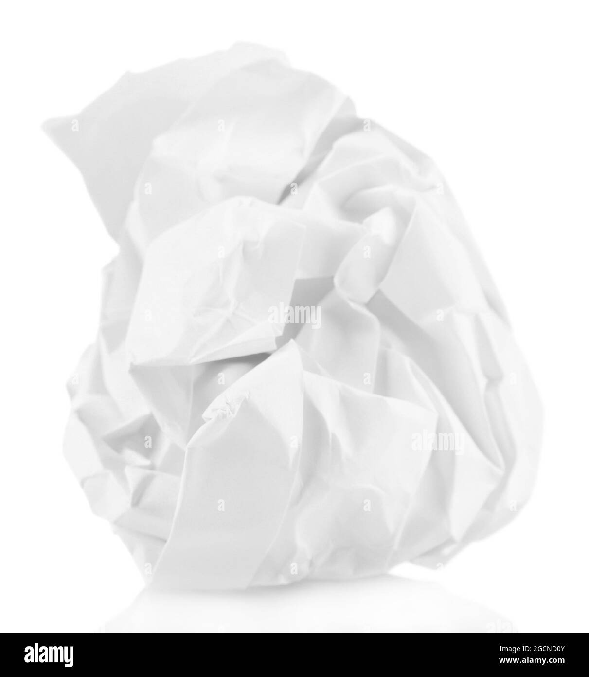 Crumpled paper ball isolated on white Stock Photo Alamy