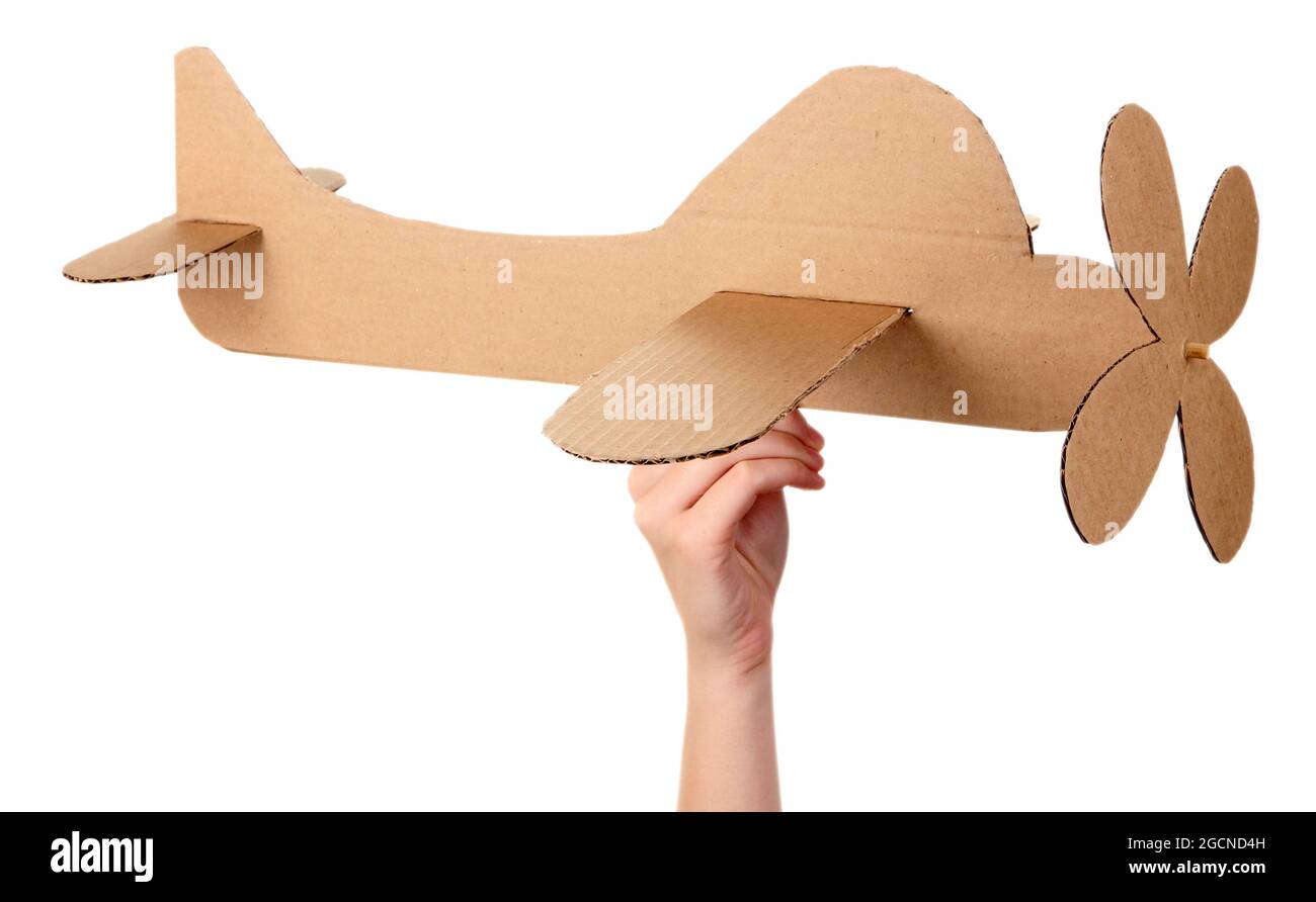 Toy airplane isolated on white Stock Photo - Alamy