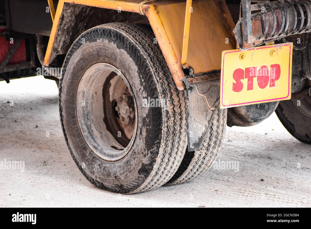 Digging Wheel Rim Closeup shot of the wheels of a digging machine Stock Photo - Alamy