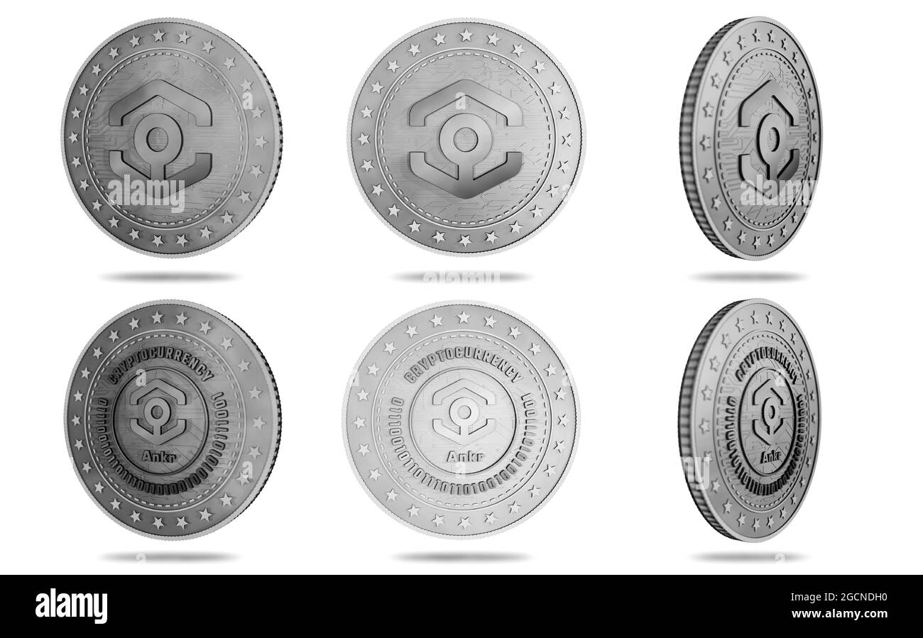 Ankr DeFi cryptocurrency symbol isolated gold coin on green screen  background. Abstract concept illustration Stock Photo - Alamy
