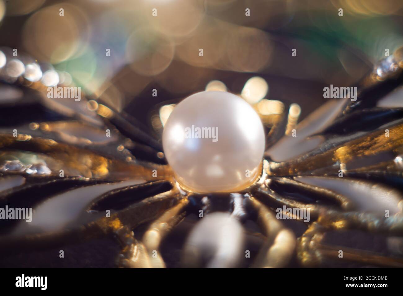 Soft focus of a pearl on a jewelry with bokeh effect in the background Stock Photo Alamy