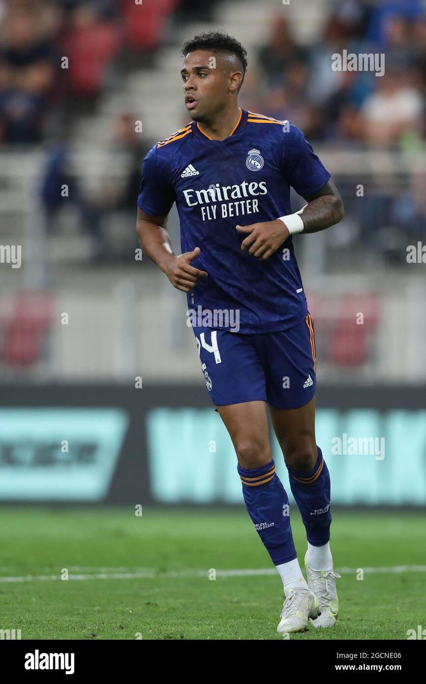 Klagenfurt, Austria, 8th August 2021. Mariano Diaz of Real Madrid during  the Pre Season Friendly match at Worthersee Stadion, Klagenfurt. Picture  credit should read: Jonathan Moscrop / Sportimage Stock Photo - Alamy