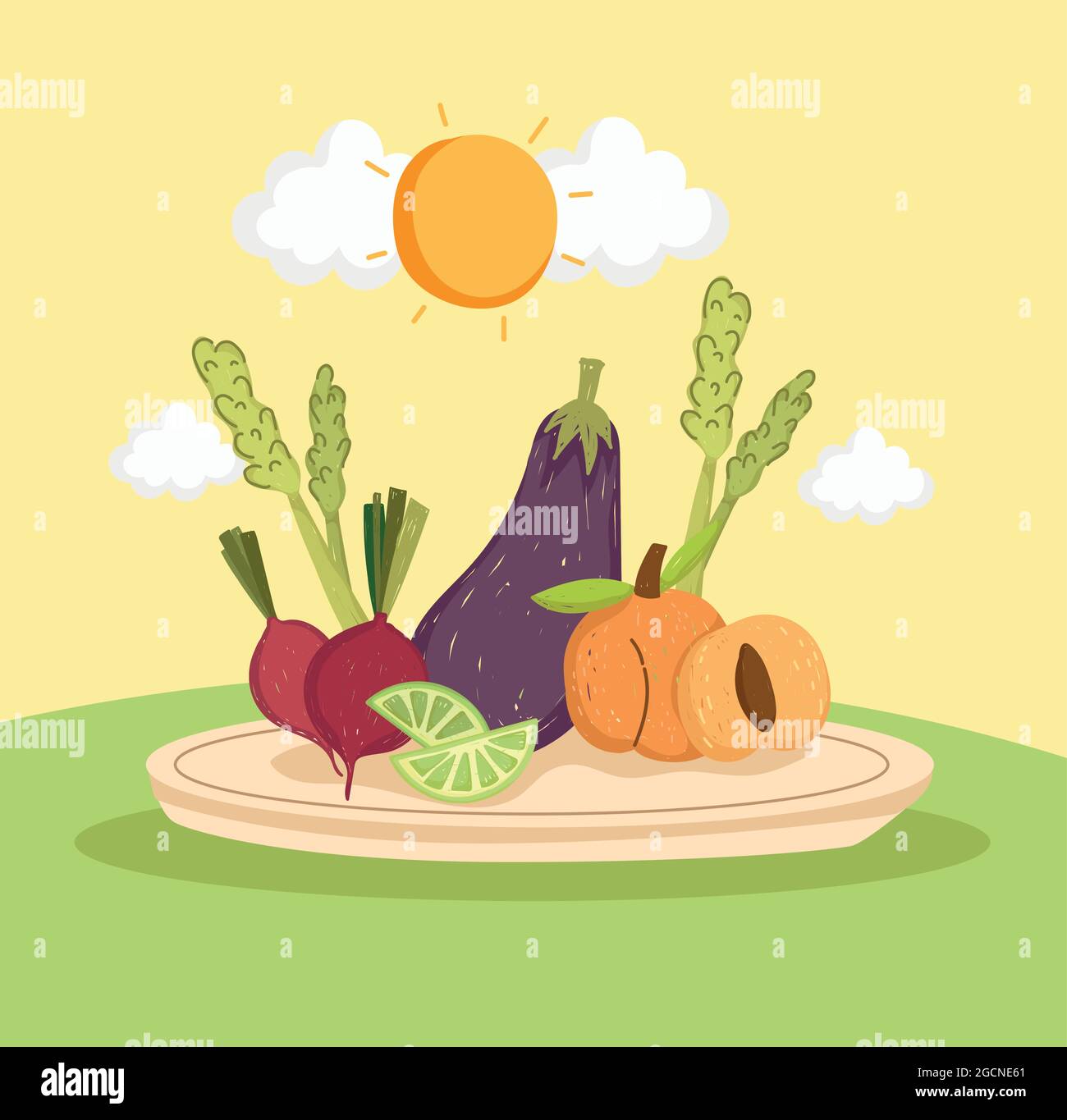 vegetables and fruit Stock Vector Image & Art - Alamy