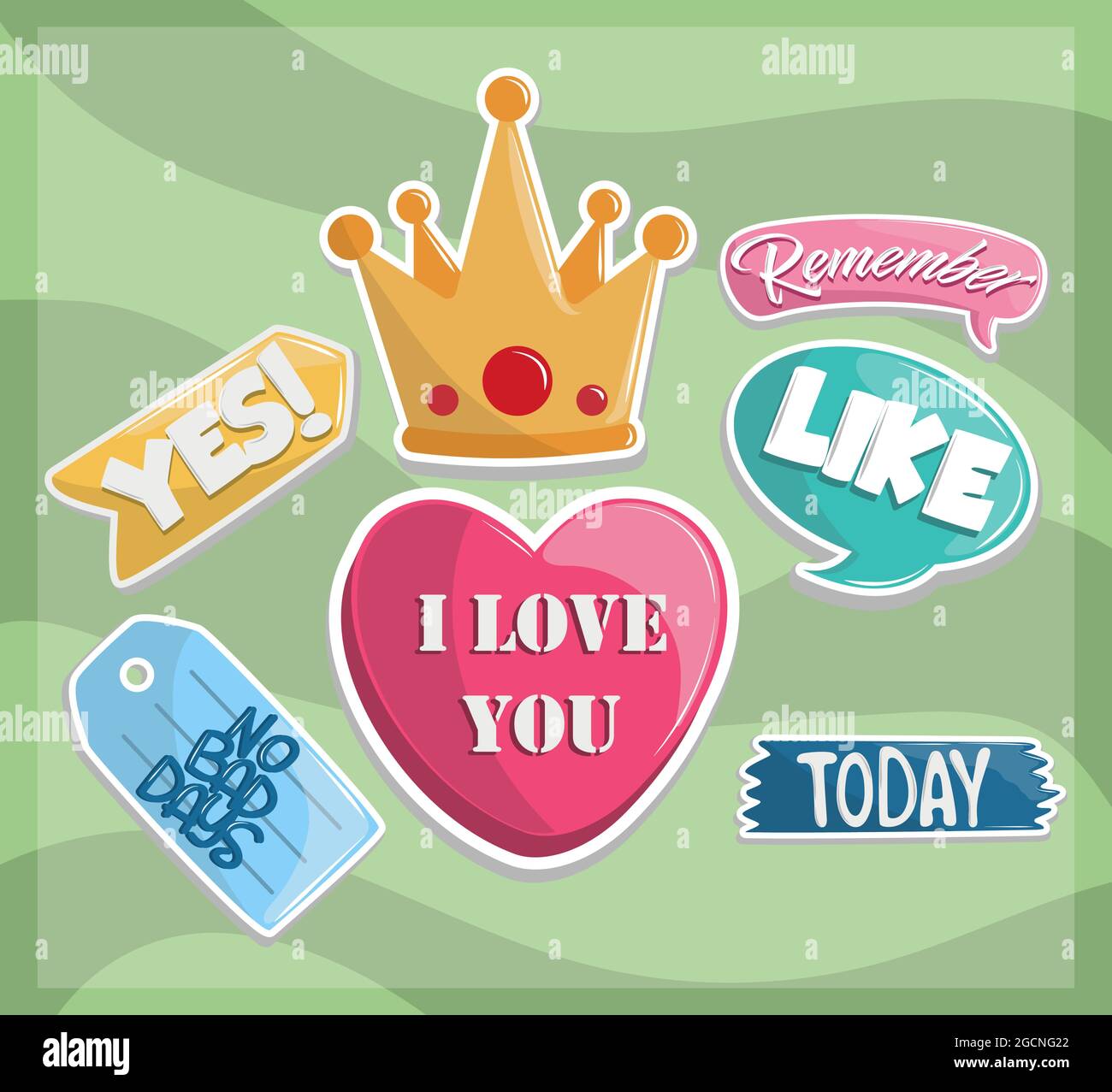 stickers icons set Stock Vector Image & Art - Alamy