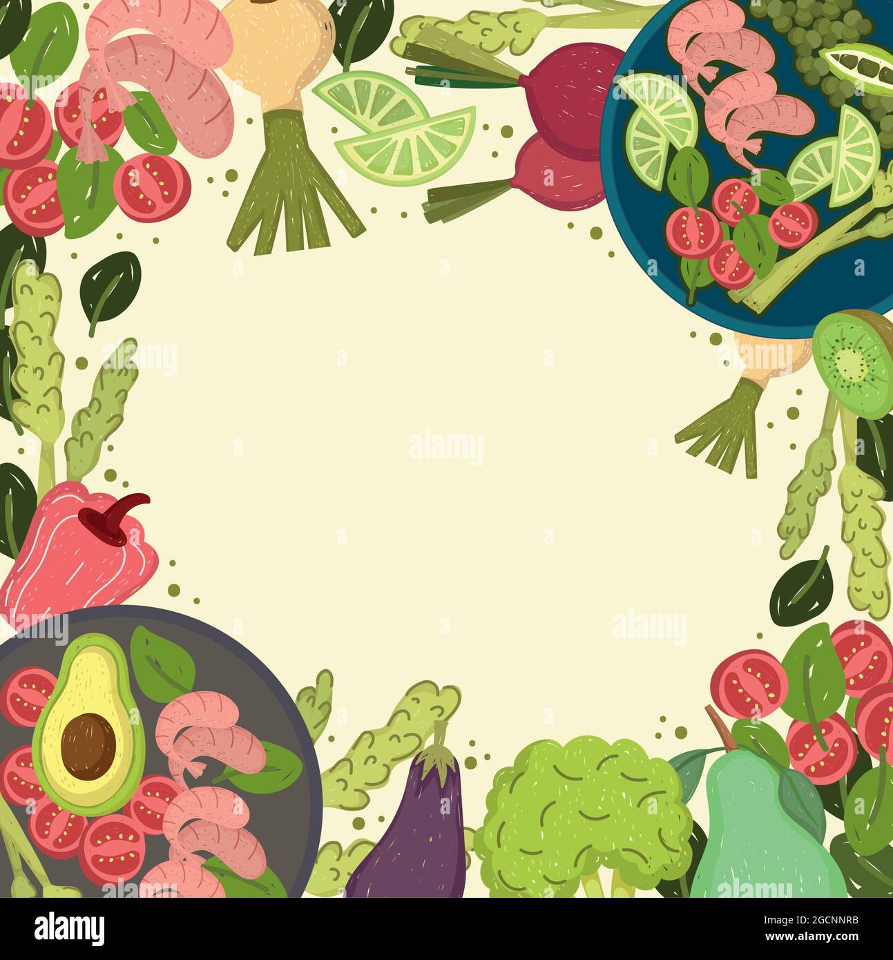 fresh healthy food Stock Vector Image & Art - Alamy