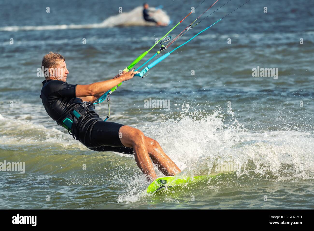Fitness wave on board spray action hires stock photography and images