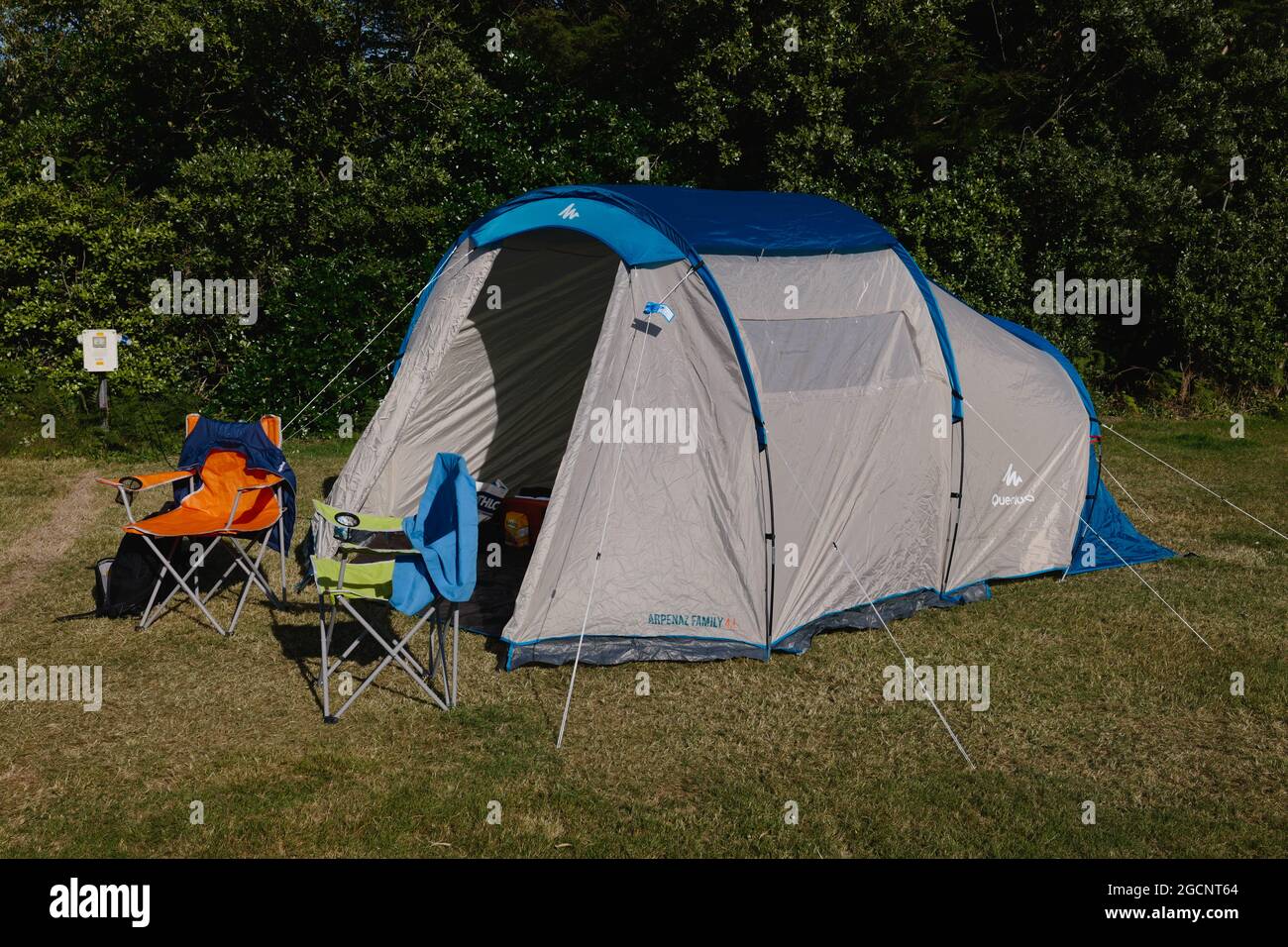 Tent camping at the Garrison Holidays campsite, St Mary's island, Isles