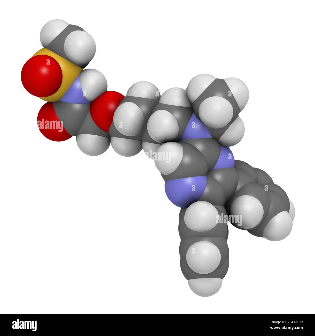 Selexipag pulmonary arterial hypertension drug molecule. 3D rend Stock Photo