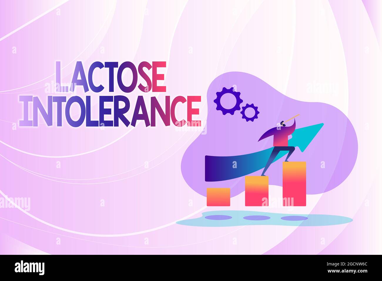 Conceptual display Lactose Intolerance. Business showcase digestive problem where body is unable