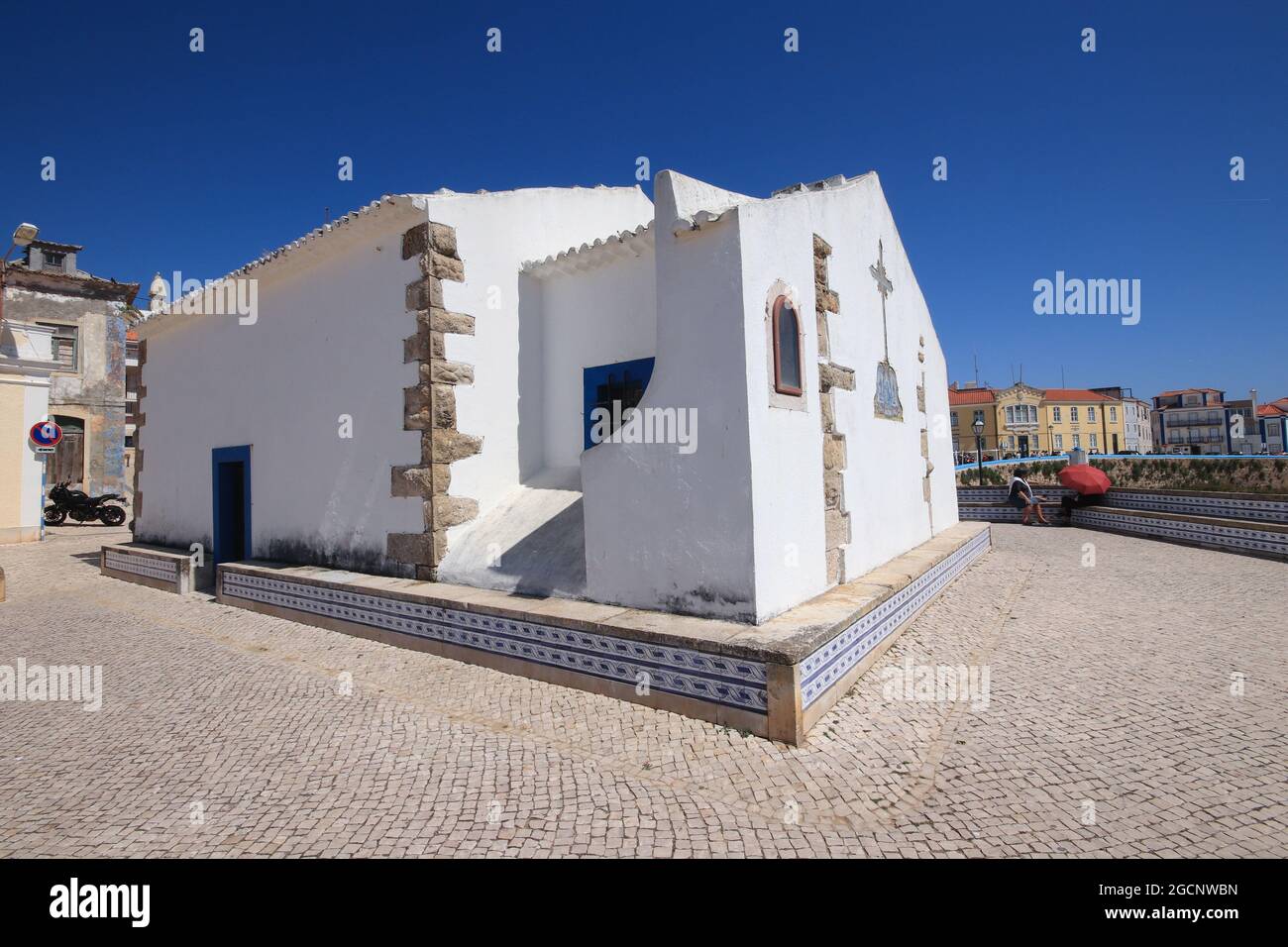 ERICEIR, PORTUGAL - Jun 25, 2021: Small chapel in the village of Ericeira, Portugal. June 2021 Stock Photo