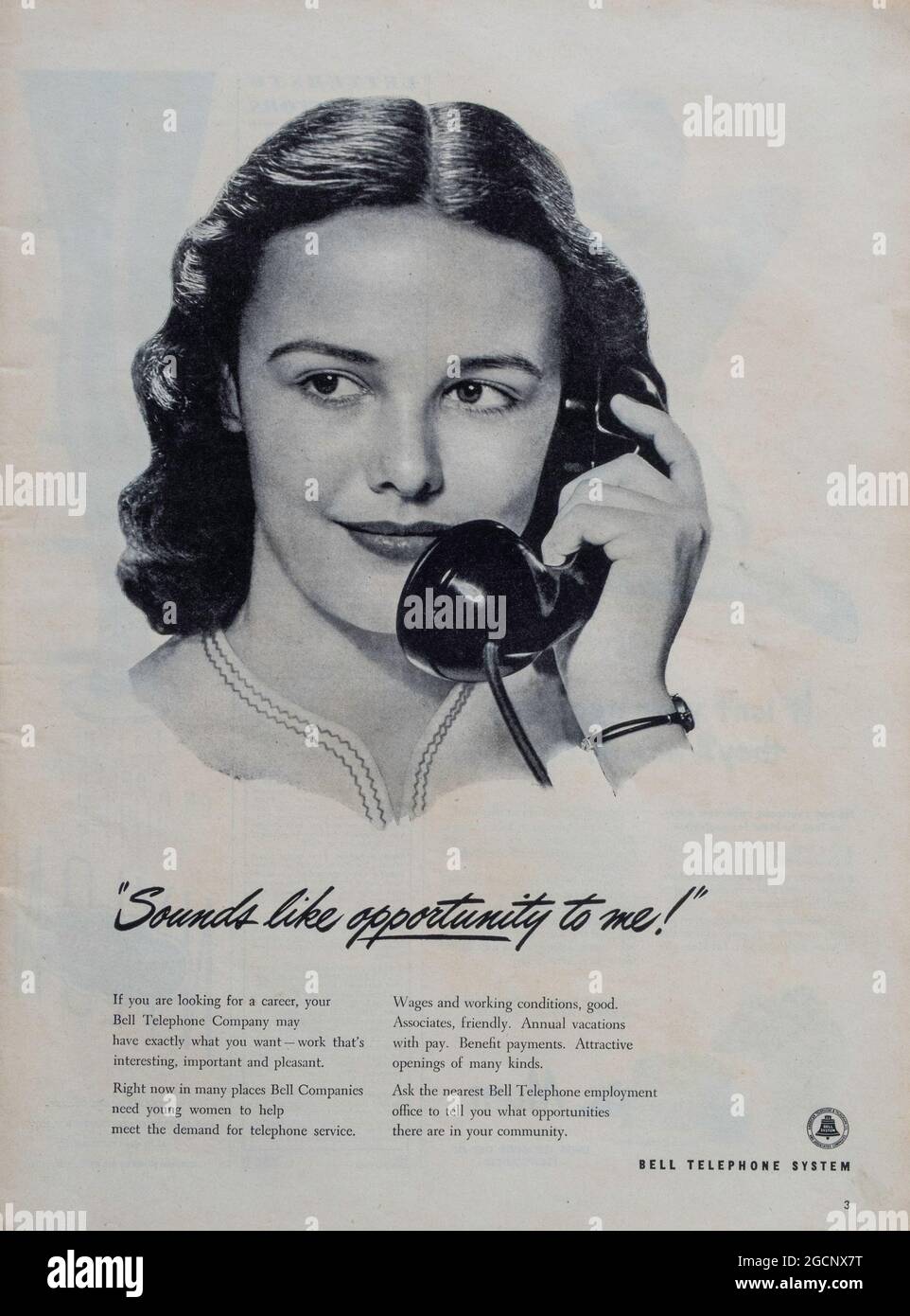 Vintage Life Magazine advertisement, 10 June 1946 issue, United States of America Stock Photo