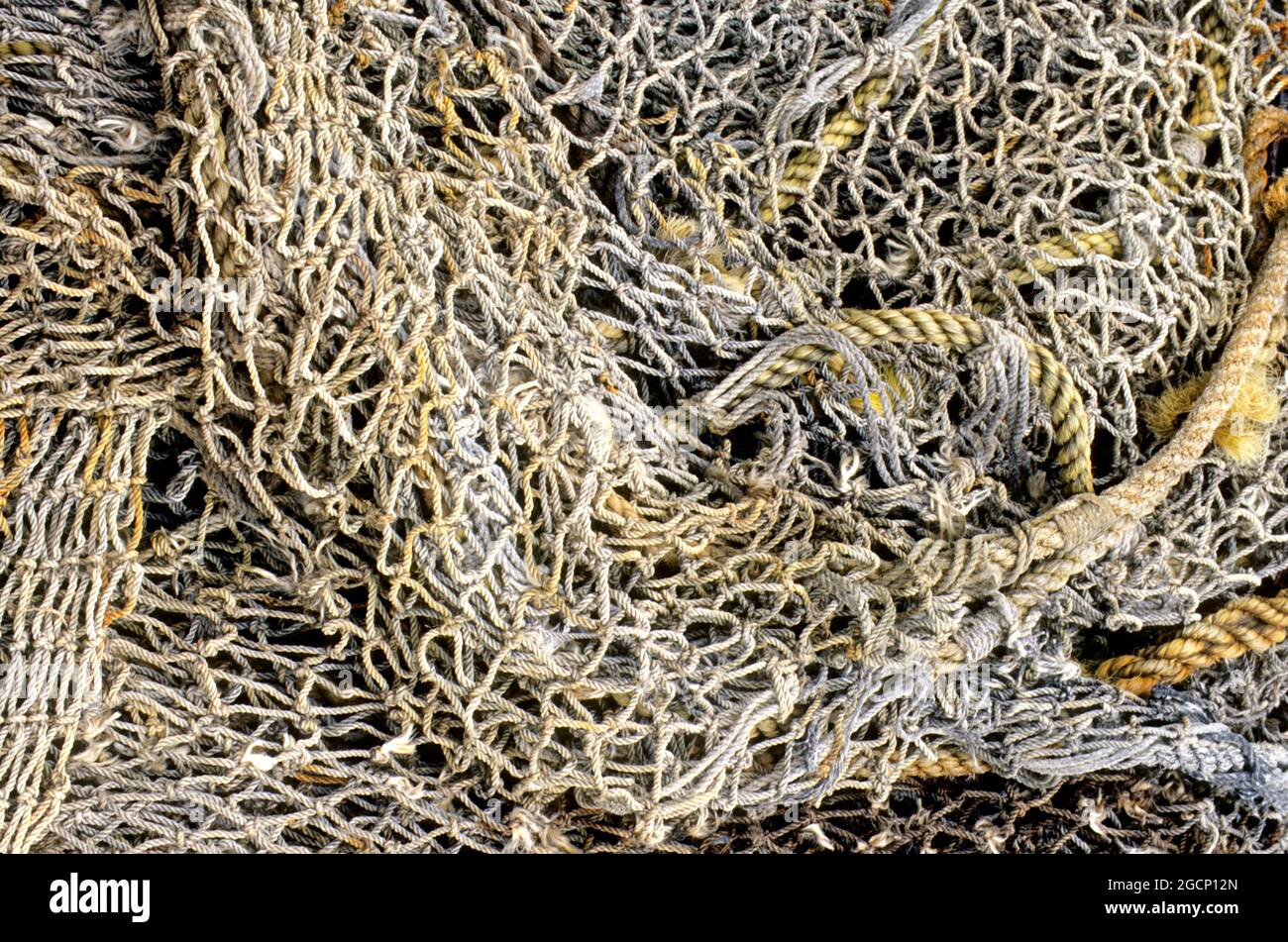 Old abandoned fishing net (purse seine) in SE Alaska Stock Photo - Alamy