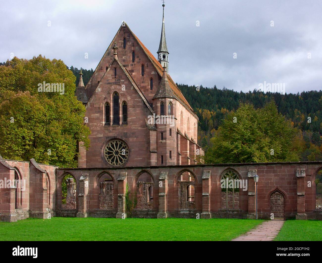 Hirsau abbey (former benedictine abbey): Lady chapel and ruins of cloister, near Calw in Northern Black Forest, Baden-Württemberg, Germany Stock Photo