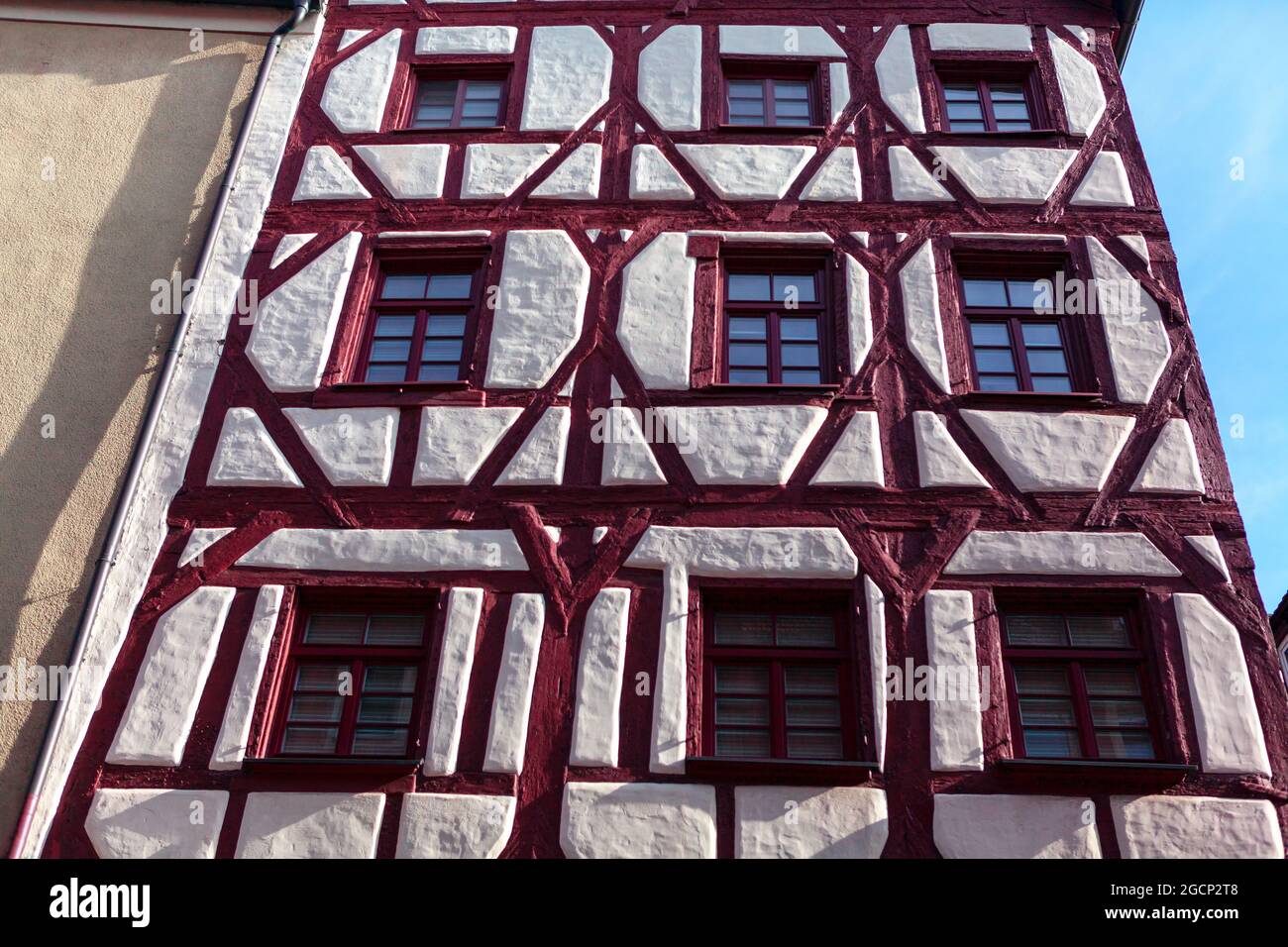 Timber framing house in Nuremberg . Traditional architecture in Germany Stock Photo