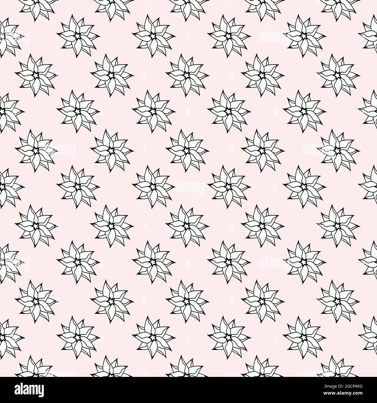 Daisy flower seamless on blue background illustration. Pretty floral ...