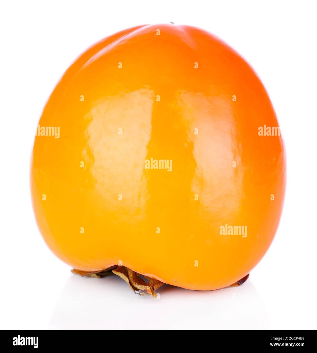 Ripe persimmon isolated on white Stock Photo - Alamy