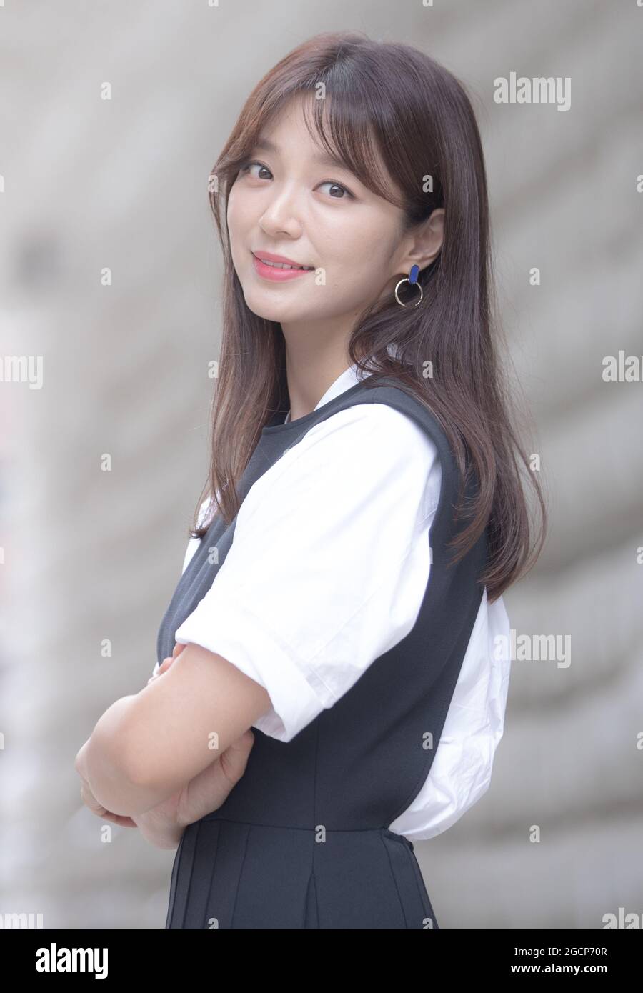 10th Aug 2021 Interview With Actress Song Ji In Song Ji In Who Starred In Local Cable Channel Tv Chosun S Love Ft Marriage Divorce Season 2 Poses During An Interview With Yonhap News